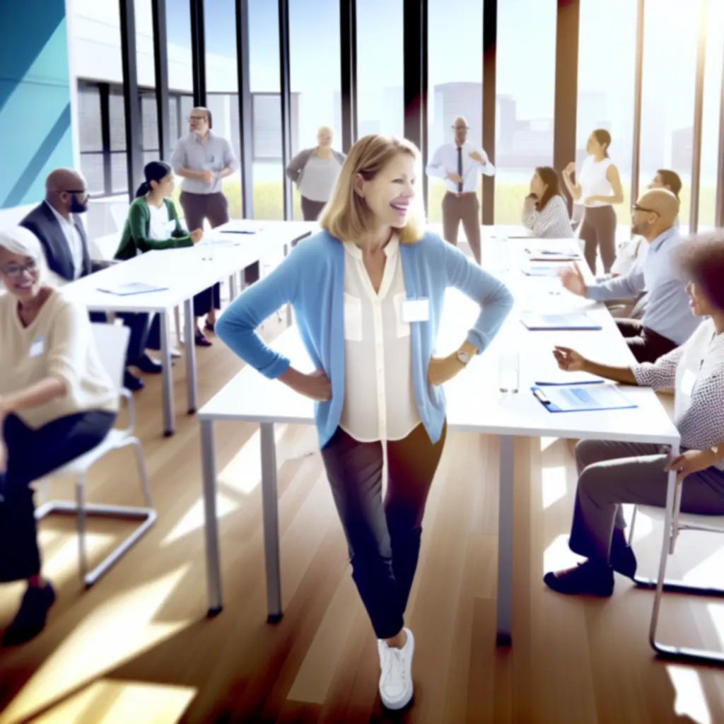 Team neemt deel aan een bedrijfswellness-workshop