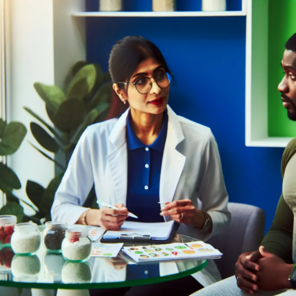 Persoonlijk consult tijdens voedingsplanbespreking