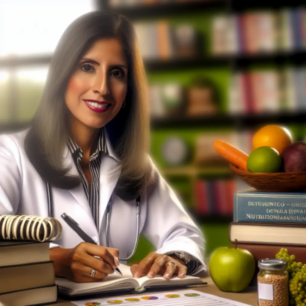 Voedingsdeskundige Sanne de Vries, lachend in een lichte keuken