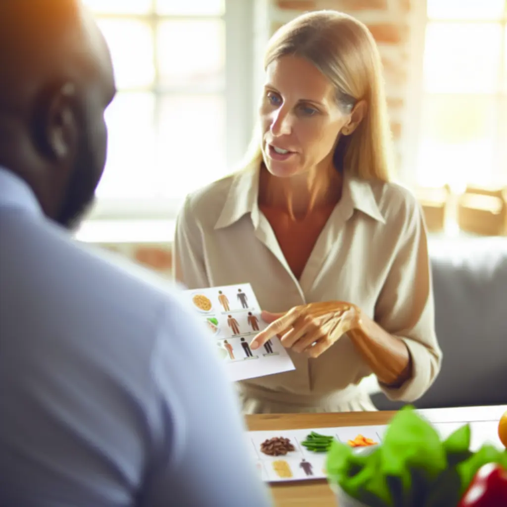 Persoonlijk voedingsconsult met notities en een kop kruidenthee